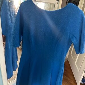 London Style Blue A-Line Mini Dress